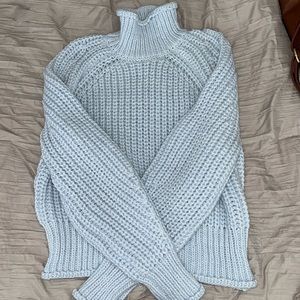Light blue turtle neck knitted sweater H$M